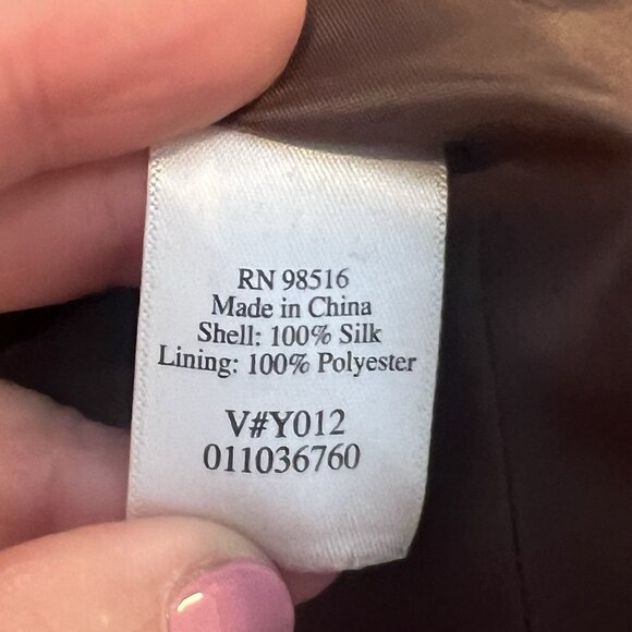 Coldwater Creek Women’s Open Front Blazer Jacket Size XL 100% Silk Floral - Picture 4 of 10